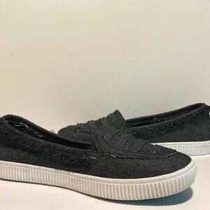Comfortview- The Athletic Analia Slip On Shoes- Denim Fabric Upper- Size 12WW